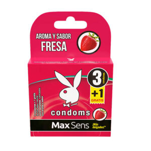 Condón Playboy Max Sens Fresa