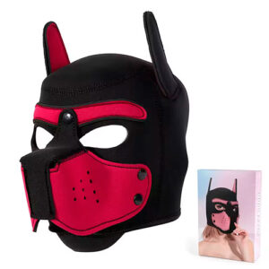 Dog Mask Black & Red